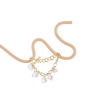 Cult Gaia Devora Freshwater Pearl Link Ankle Bracelet