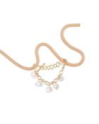 Cult Gaia Devora Freshwater Pearl Link Ankle Bracelet