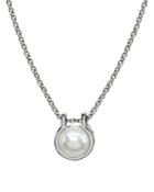 Aqua Cultured Freshwater Pearl Slide-frame Necklace In Sterling Silver, 15.5-17.5 - 100% Exclusive
