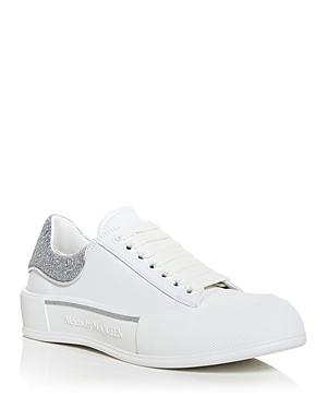 Alexander Mcqueen Men's Deck Glitter Heel Detail Sneakers