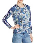 Aqua Striped-sleeve Camo Hooded Sweater - 100% Exclusive