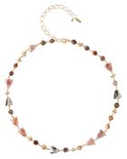 Chan Luu Strawberry Quartz Mix Necklace In 18k Gold-plated Sterling Silver, 16-20