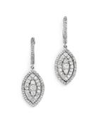 Bloomingdale's Diamond Tiered Marquis Drop Earrings In 14k White Gold, 0.75 Ct. T.w. - 100% Exclusive