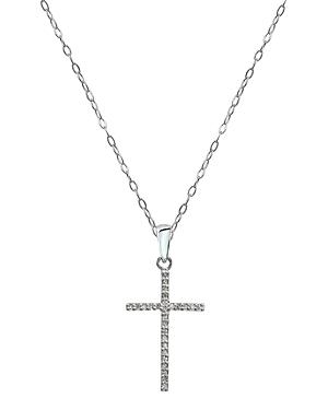 Marc & Marcella X Bloomingdale's Diamond Cross Pendant Necklace In Sterling Silver, 16 - 100% Exclusive