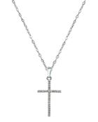 Marc & Marcella X Bloomingdale's Diamond Cross Pendant Necklace In Sterling Silver, 16 - 100% Exclusive