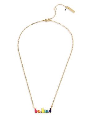 Kurt Geiger London Be Kind Bar Necklace, 16-18