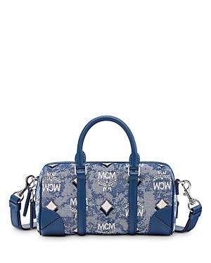 Mcm Vintage Jacquard Mini Boston Bag