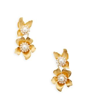 Kate Spade New York Freshwater & Imitation Pearl Flower Statement Earrings