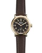 Shinola The Runwell Dark Brown Leather Strap Watch, 36mm