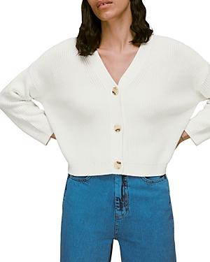Whistles Mara Cropped V Neck Cardigan