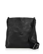Callista Iconic Noir Slim Leather Messenger Bag