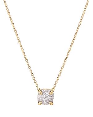 David Yurman Chatelaine Pendant Necklace In 18k Yellow Gold With Full Pave Diamonds, 18