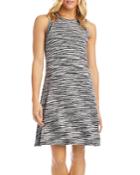Karen Kane Space-dyed Fit-and-flare Dress