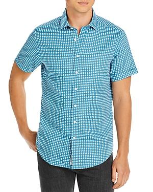 Rodd & Gunn Harp Glacier Polka Dot Regular Fit Short Sleeve Shirt