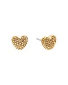 Michael Kors Puffy Pave Heart Stud Earrings
