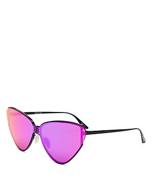 Balenciaga Women's Shield Cat Eye Sunglasses, 99mm