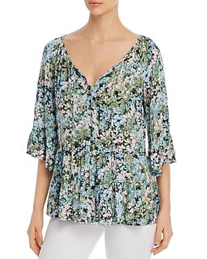 Cupio Floral-print Tiered Top