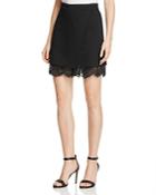 French Connection Lula Lace-trimmed Stretch Skirt