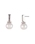 Carolee Cultured Freshwater Pearl Small Drop Earrings In Sterling Silver