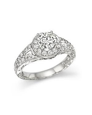 Certified Diamond Ring In 14k White Gold, 1.90 Ct. T.w.
