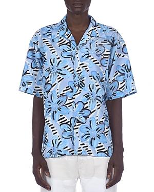 Marni Floral Print Relaxed Fit Bowler Shirt