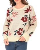 Daniel Rainn Floral Print Knit Sweater