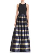 Aqua Striped-skirt Gown - 100% Exclusive