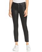 Paige Hoxton Ankle Peg Skinny Jeans In Black Fog Luxe Coating