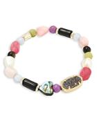 Kendra Scott Willa Mixed Gemstone Beaded Stretch Bracelet