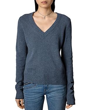 Zadig & Voltaire Brumy Cashmere Logo Intarsia Sweater