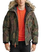 Polo Ralph Lauren Camo Faux-fur-trim Down Bomber Jacket