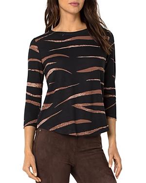 Liverpool Los Angeles Abstract Animal Print Tee