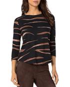 Liverpool Los Angeles Abstract Animal Print Tee