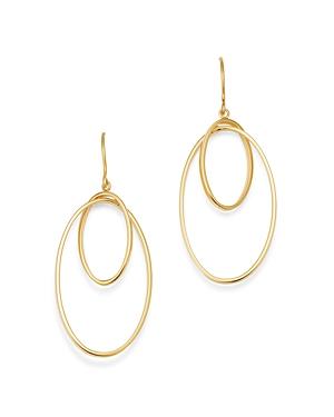 Bloomingdale's Double Interlocking Hoop Earrings In 14k Yellow Gold - 100% Exclusive
