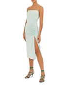 Ba & Sh Cybile Ruched Open Back Midi Dress