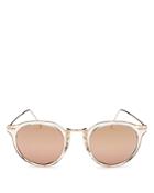 Illesteva Portofino Mirrored Round Sunglasses, 48mm