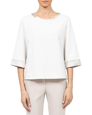 Peserico Silk-blend Trim Top