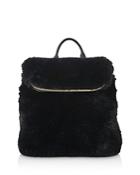 Whistles Mini Verity Faux Fur Backpack
