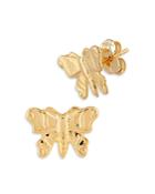 Bloomingdale's Embossed Butterfly Stud Earrings In 14k Yellow Gold - 100% Exclusive