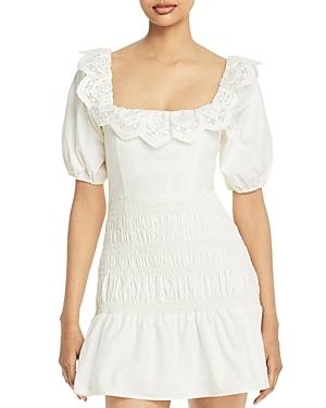 Astr The Label Patina Lace Trim Mini Dress