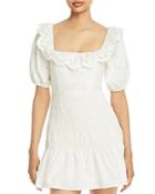 Astr The Label Patina Lace Trim Mini Dress