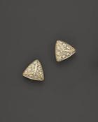 Diamond Pyramid Stud Earrings In 14k Yellow Gold, .20 Ct. T.w.