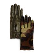 Bloomingdale's Camo Cashmere & Calf Hair Gloves - 100% Exclusive