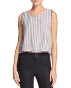 Bella Dahl Fringed Striped Top