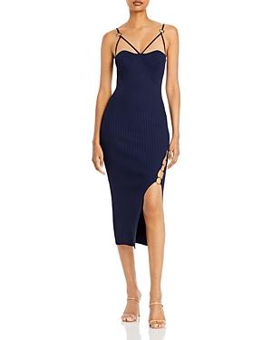 Nicholas Jules Ribbed Ring Hardware Dress