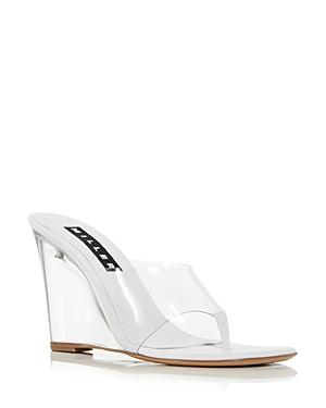 Simon Miller Women's Ghost Clear Wedge Thong Sandals