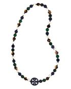 Tory Burch Logo Beaded Necklace, 39