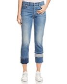 7 For All Mankind Edie Tiered Hem Jeans In Vintage Blue Dunes