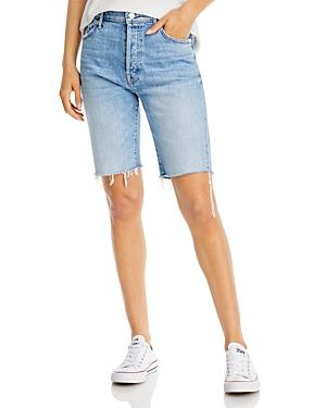 Mother The Trickster High Rise Frayed Hem Shorts