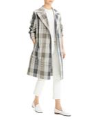 Theory Military-style Plaid Trench Coat